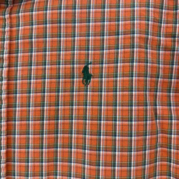 Ralph Lauren Shirt Men's XL Orange Plaid Classic Fit Button Down Business Casual - Picture 3 of 9